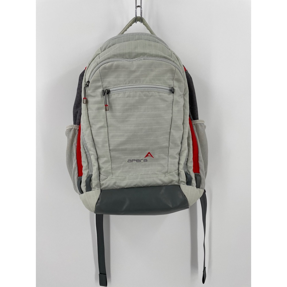Apera Performance Backpack Gray Red Antimicrobial Gym Fitness Travel Bag